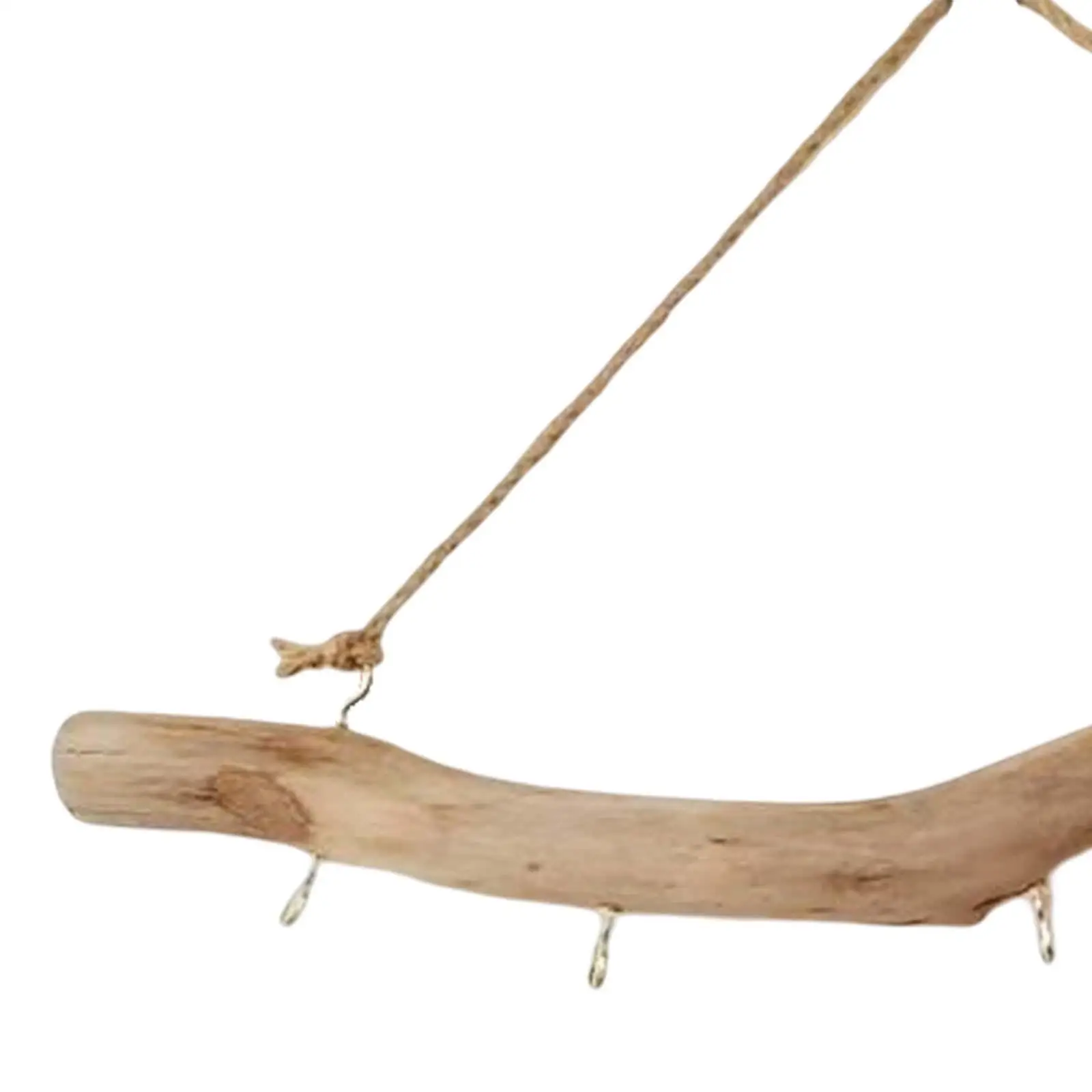 Decorative Wooden Branch Wall Hanger Hook Vintage Driftwood Rack Wall Mounted Storage for Keys Hats Jewelry Closet