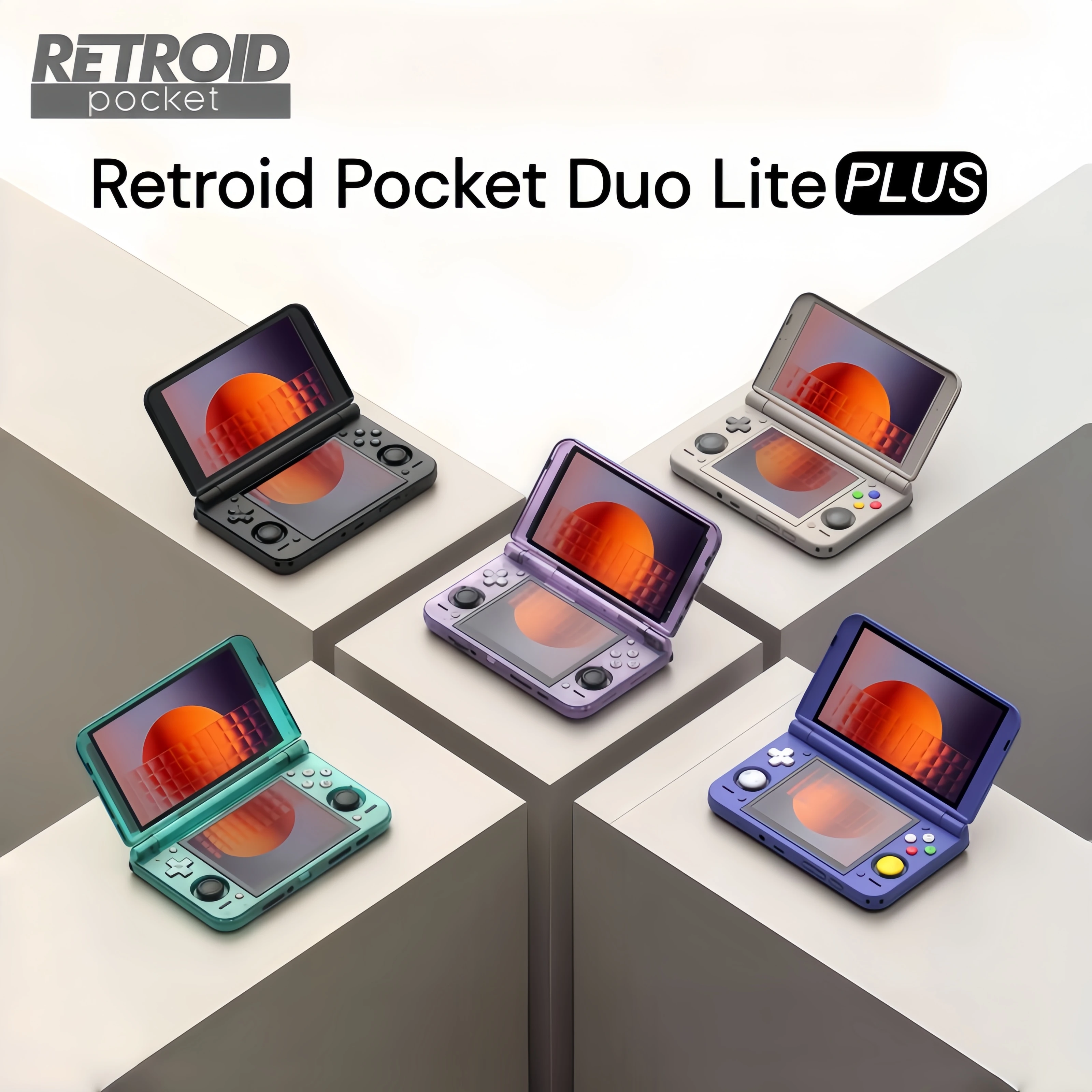 Retroid Pocket Duo Lite Plus Dual Screen Game Console with 5.5-inch LCD Screen  Android High-definition Portable Flip Cover