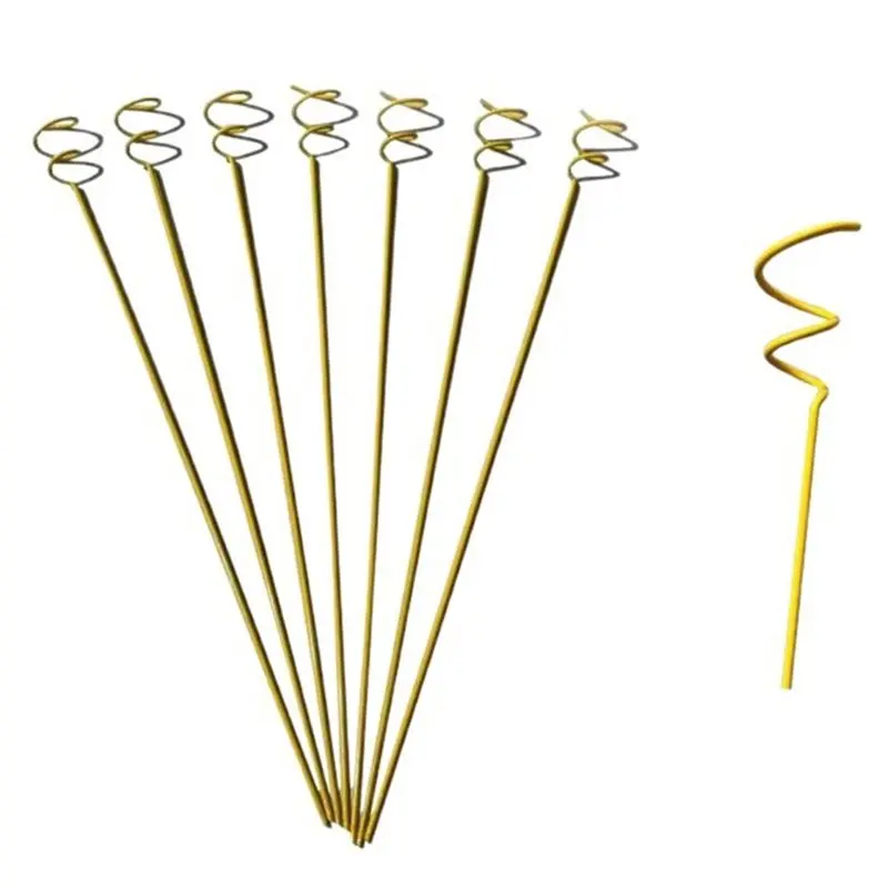 A93Z 60Pcs Elegant Iron Art String Light Stakes-12 Inch For Outdoor Decor, Garden Light Holder For Lawn, Patio, Pathway