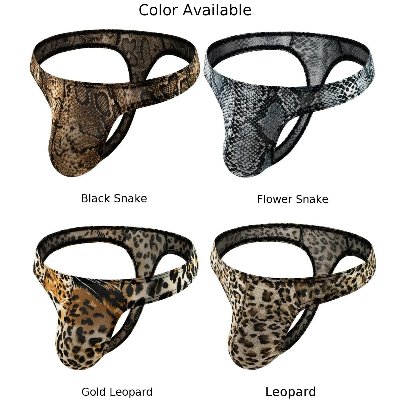 Mens Underwear Briefs Comfort G-string Jockstrap Knickers Leopard Panties Plus Size Sexy Sleepwear Hot Sale Male