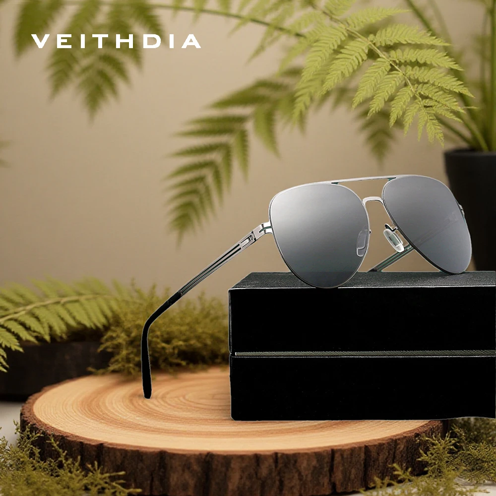 

VEITHDIA поляризационные мужские солнцезащитные очки-пилот UV400, нейлоновые линзы, спортивные очки для вождения на открытом воздухе, модные женские очки FA8218