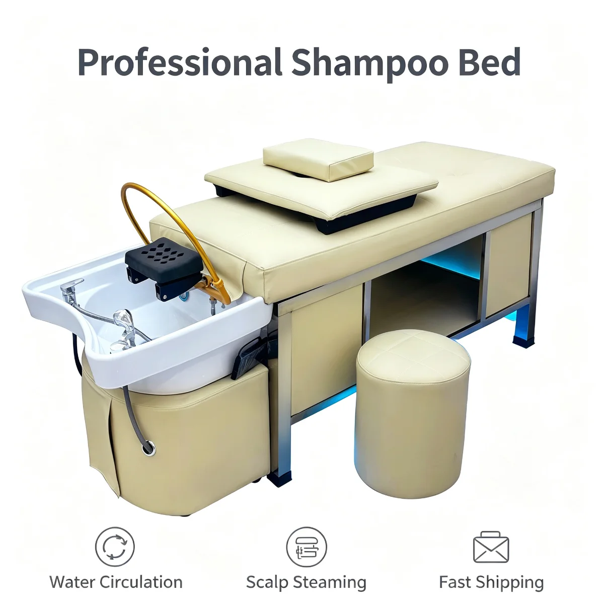 High‑end Thai Massage Shampoo Bed, Professional Hair Washing Salon Furniture For Barber Shop Beauty Spa Hair Salon