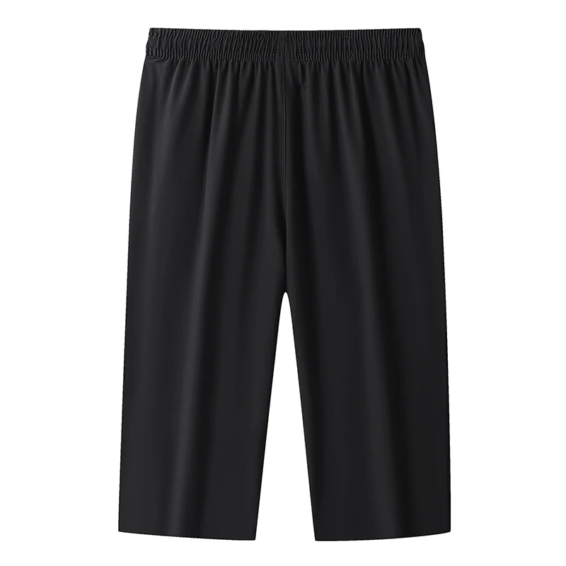 New Solid Printing Men Sports Shorts Summer Fashion Thin Style Casual Shorts Outdoor Quick Drying Zipper Pocket Capri Pants Men