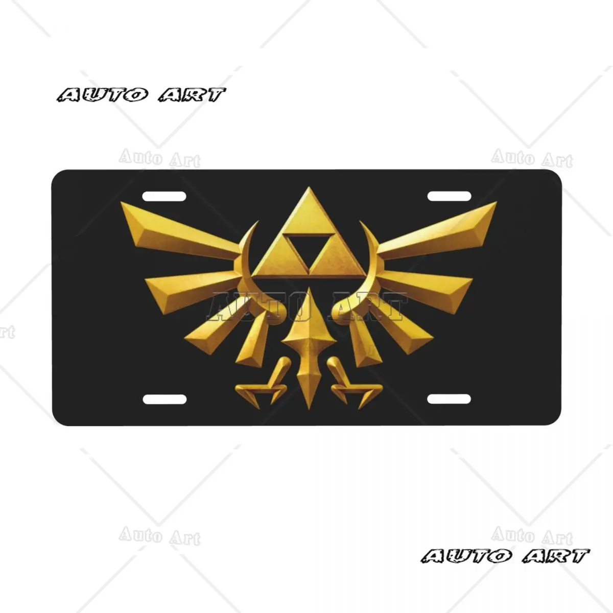 Custom The Legend Of Zeldas License Plate Cover Sword Skyward Triforce Decoration Vanity Tag Aluminum Metal License Plate Sign