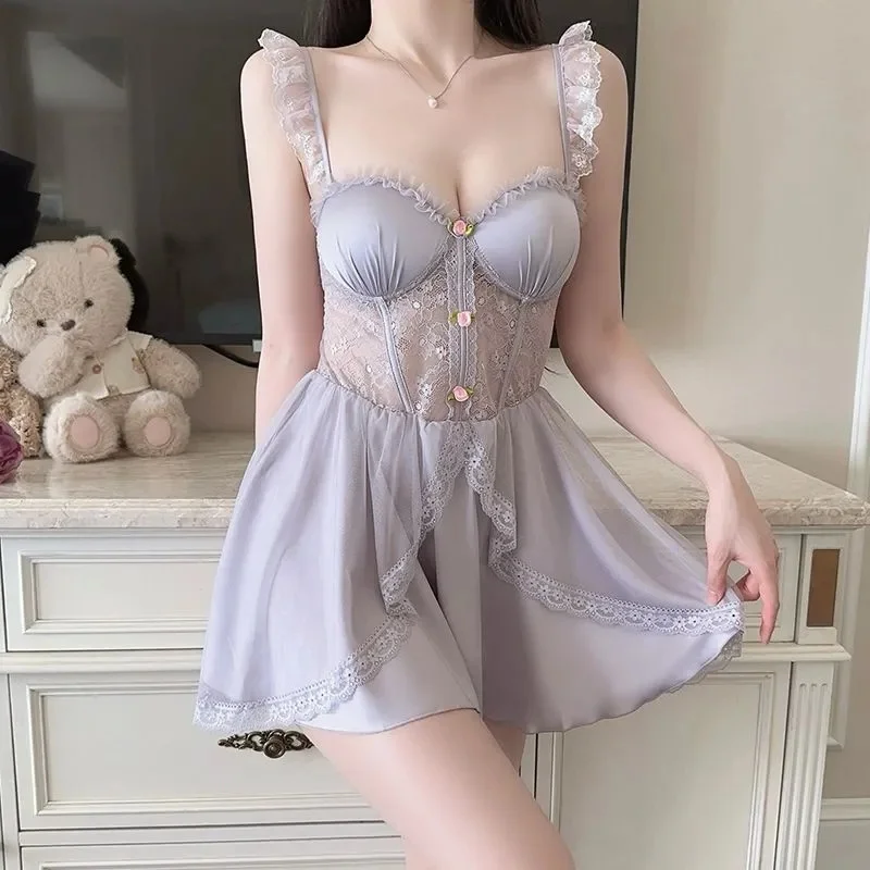 new-sexy-camisole-nightgown-women's-lace-home-sleepwear-satin-deep-v-backless-luxury-camisole-sleepwear-plus-size-red-black