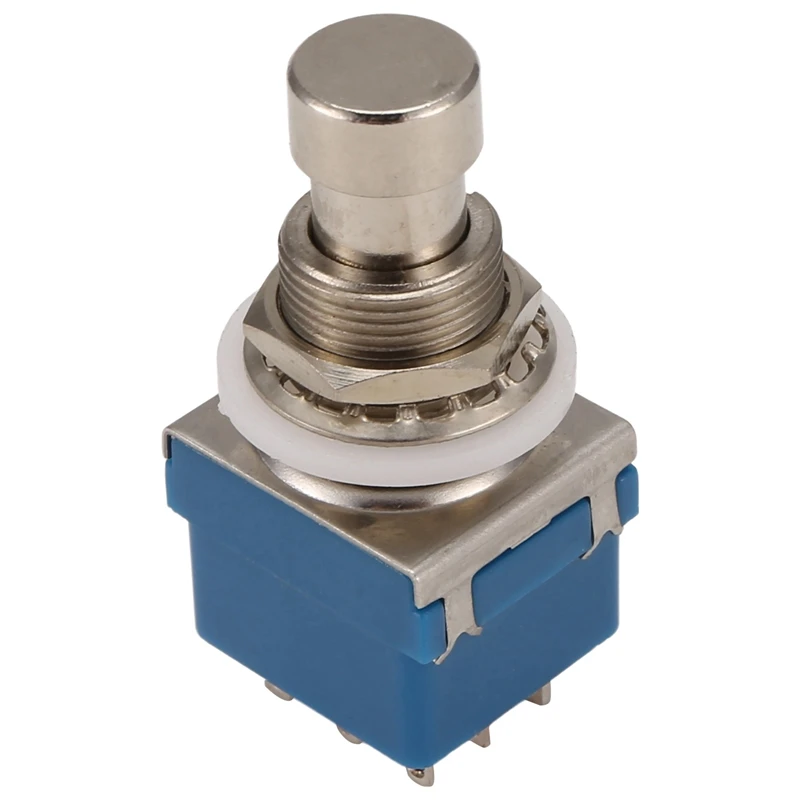 2 pezzi interruttori per effetti per chitarra 9 pin 3Pdt scatola per effetti per chitarra Stomp foot interruttore in metallo True Bypass blu