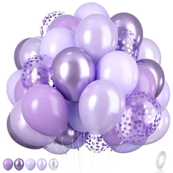 30pcs Purple Balloons Set 12inch Pastel Purple Latex Balloon for Birthday party Decoration Girl Wedding Baby Shower Supplies