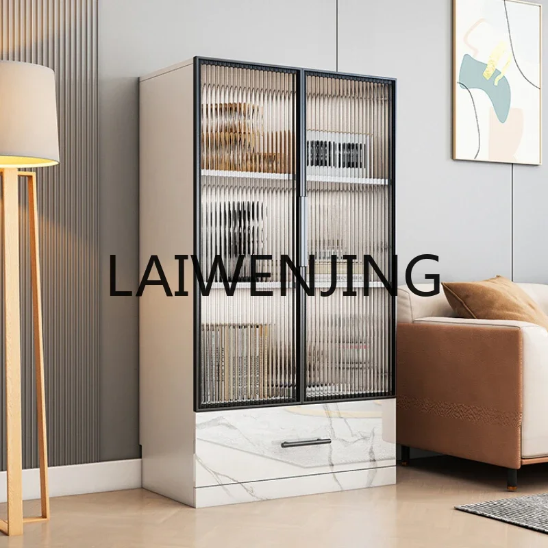 

dining side wall integrated locker living room storage tea kitchen French ultra-thin vertical cabinet