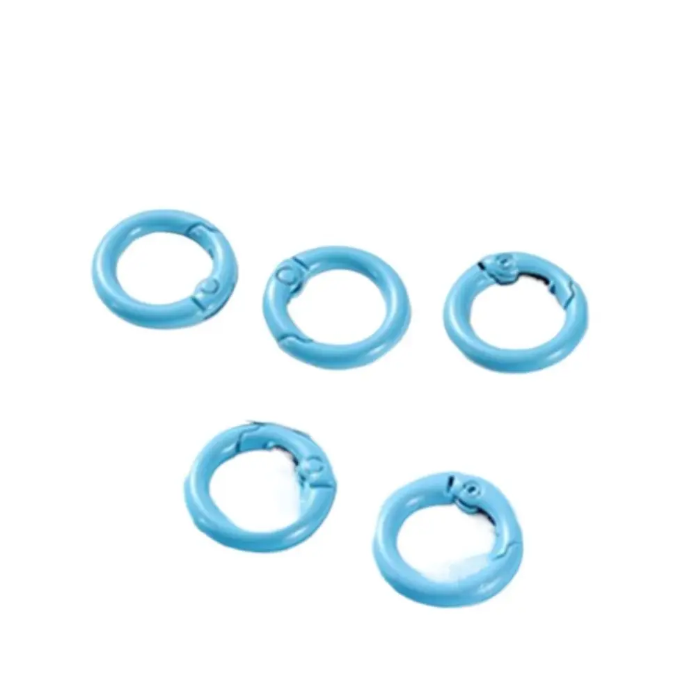 5 Pcs Buckles Connector 25mm O Ring Keychain Clips Metal Durable Openable Round Carabiner Colorful Spring Clasp Jewelry