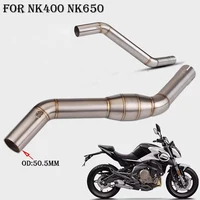 El escape locomotor es adecuado para el tubo de escape de sección media de acero inoxidable CFMOTO NK400 650NK 400 NK 650