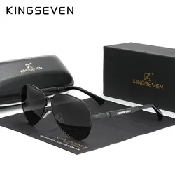 KINGSEVEN Pilot Quality Titanium Alloy Men's Sunglasses Polarized Sun glasses Women Driving Eyewear UVA&B Protection