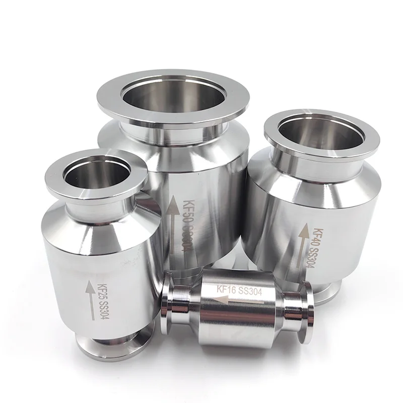 

Санитарный вакуумный односторонний обратный клапан Tri Clamp из нержавеющей стали 304, KF16 KF25 KF40 KF50, подходящий вакуумный насос для вакуумных труб
