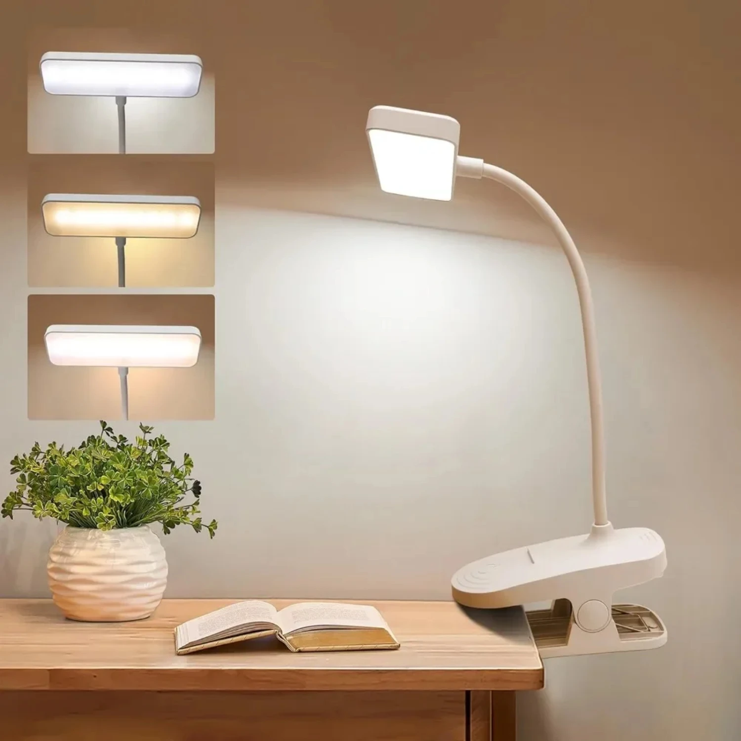 

New Enhanced Flexible Portable LED Desk Lamp: The Ultimate Reading Companion for Students and Office Use - Perfect Rechargeable