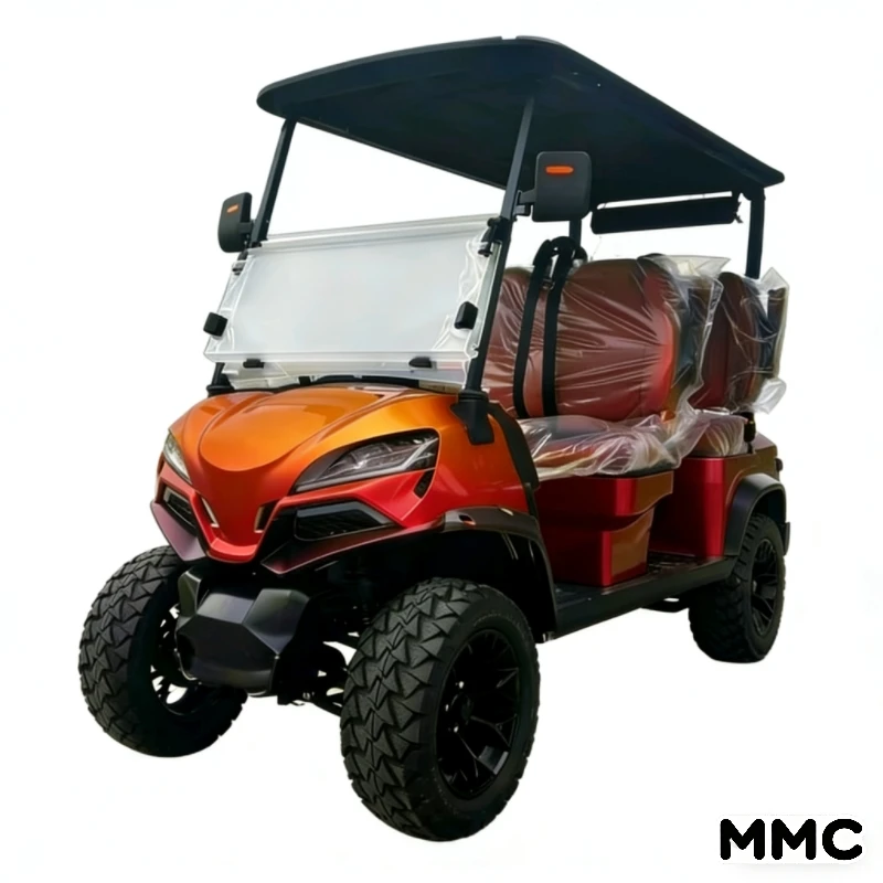 4WD off-road golfkar, 48V 5KW 7kww aluminium frame, op maat gemaakte golfkar met meerdere zitplaatsen