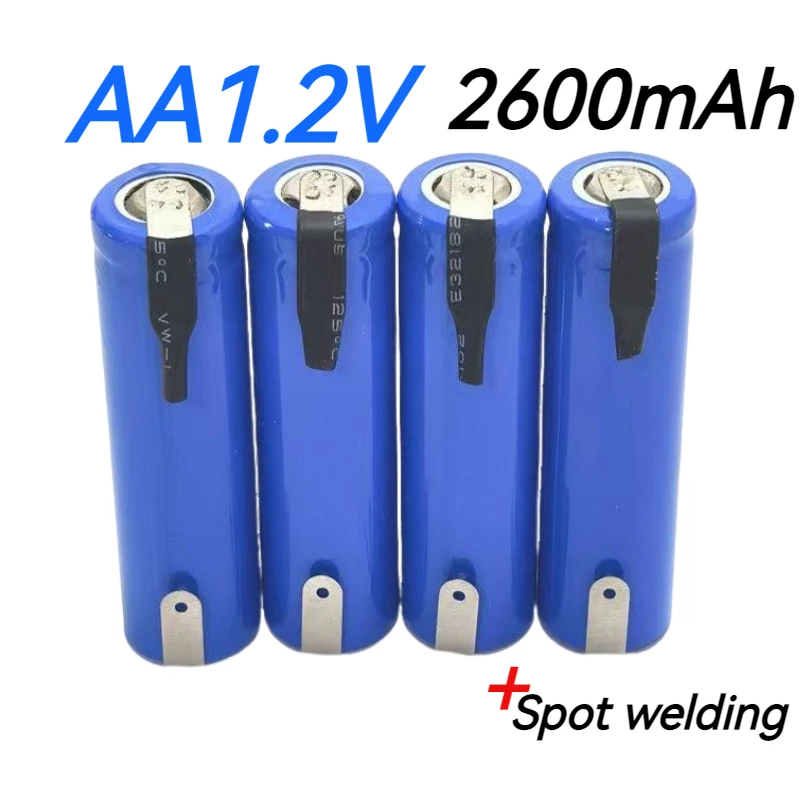 

Original AA Rechargeable Battery 1.2V 2600mah AA NiMH Battery with Solder Pins for DIY Electric Razor toothbrush Toys