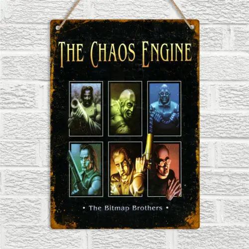 THE CHAOS ENGINE Replica Vintage Retro Metal Wall Sign Plaque Amiga Arcade-Aluminum