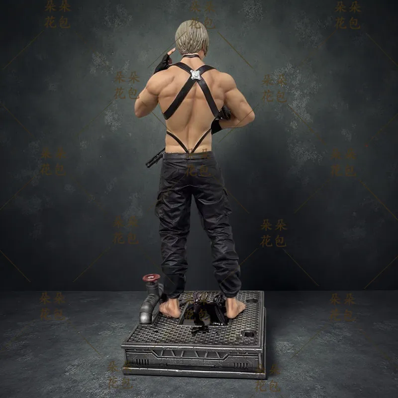 Resident Evil Leon Kennedy 3rd Gk Figure Anime Game Peripheral Desk Decor Statue Leather Style Collectible Gift For Anime Fans view 4