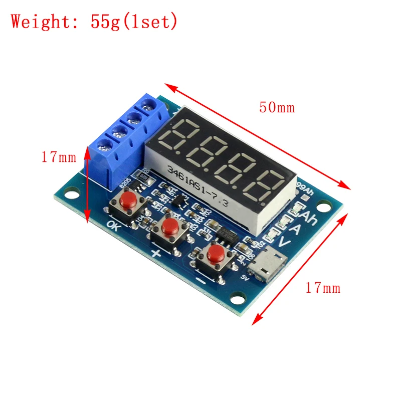 1.2V 12V 18650 ZB2L3 Li-ion Lithium Battery Capacity Tester + Resistance Lead-acid Battery Capacity Meter Discharge Tester