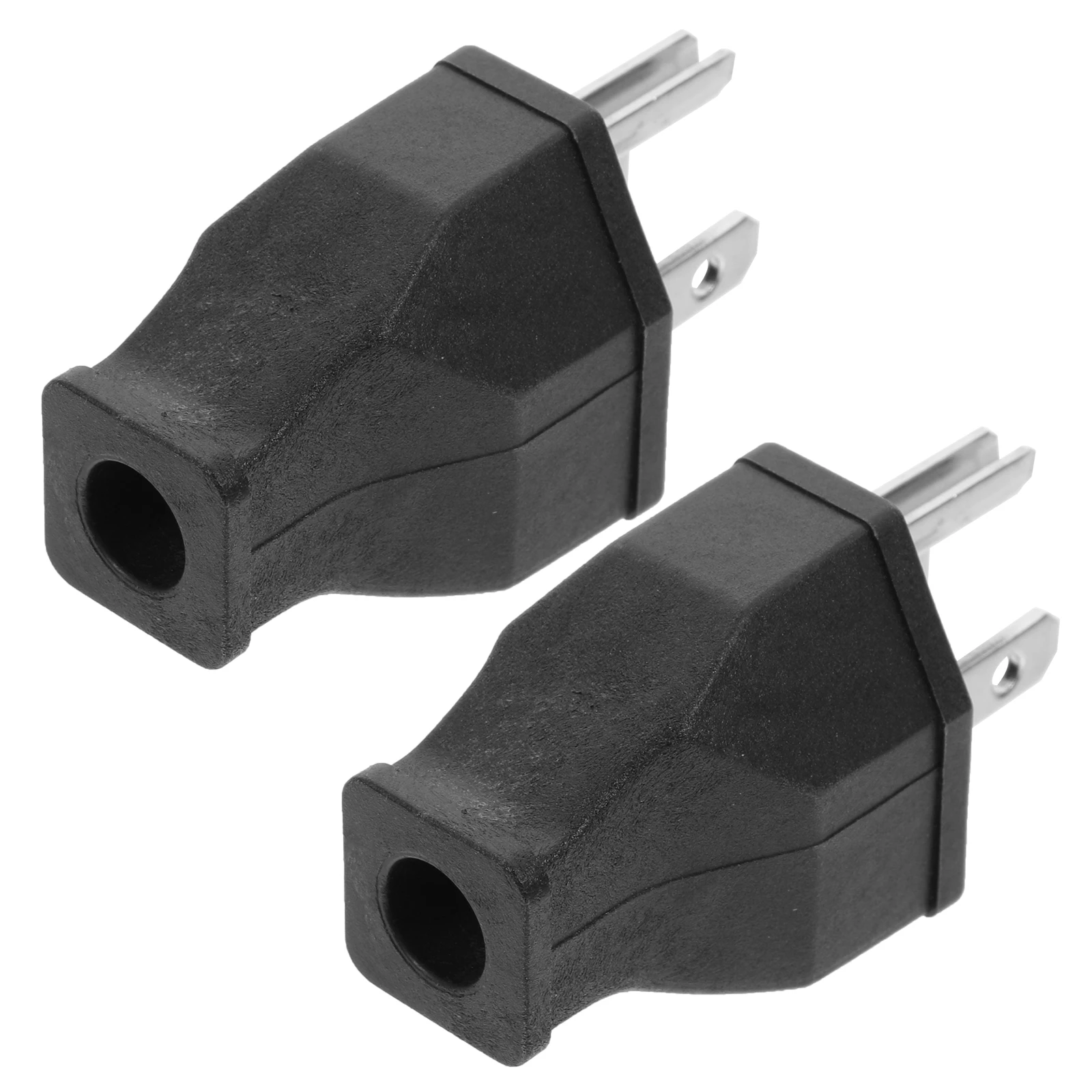 

2 Pcs Power Plug Heavy Duty Electric Abs 15A 125V Replacement Male Grounding Extension Cord Plugs