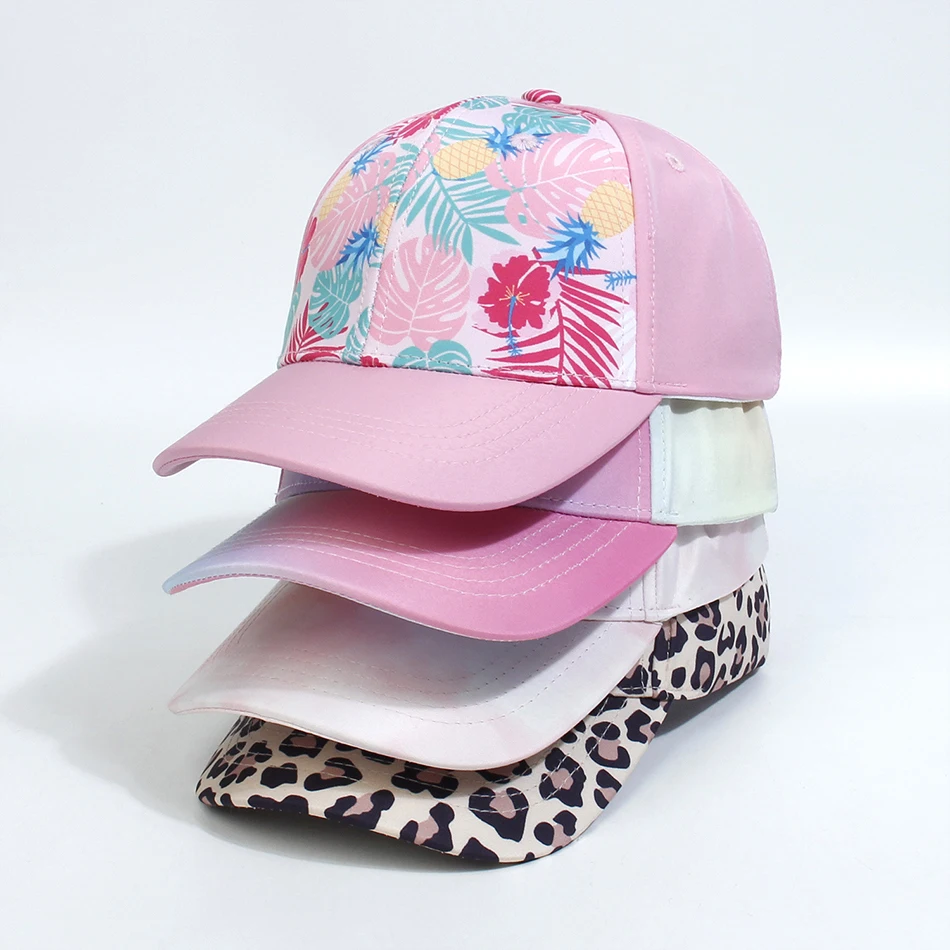 

Спортивная бейсболка для родителей и детей на открытом воздухе, регулируемая шляпа от солнца с отверстием для хвоста для детей и девочек, одинаковые летние кепки для всей семьи