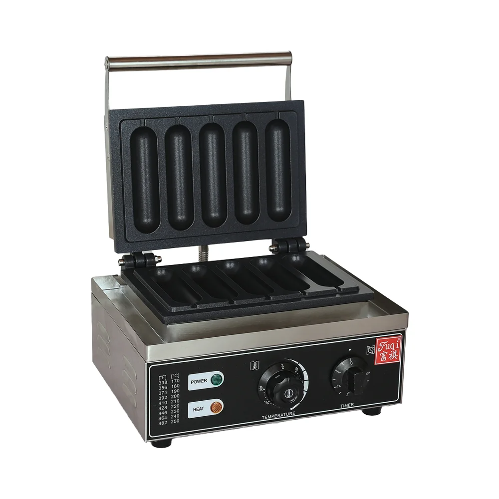 Máquina para hacer gofres comercial con forma de perritos calientes de 220 V de alta potencia y fácil de operar para tiendas de comida al por menor y hoteles