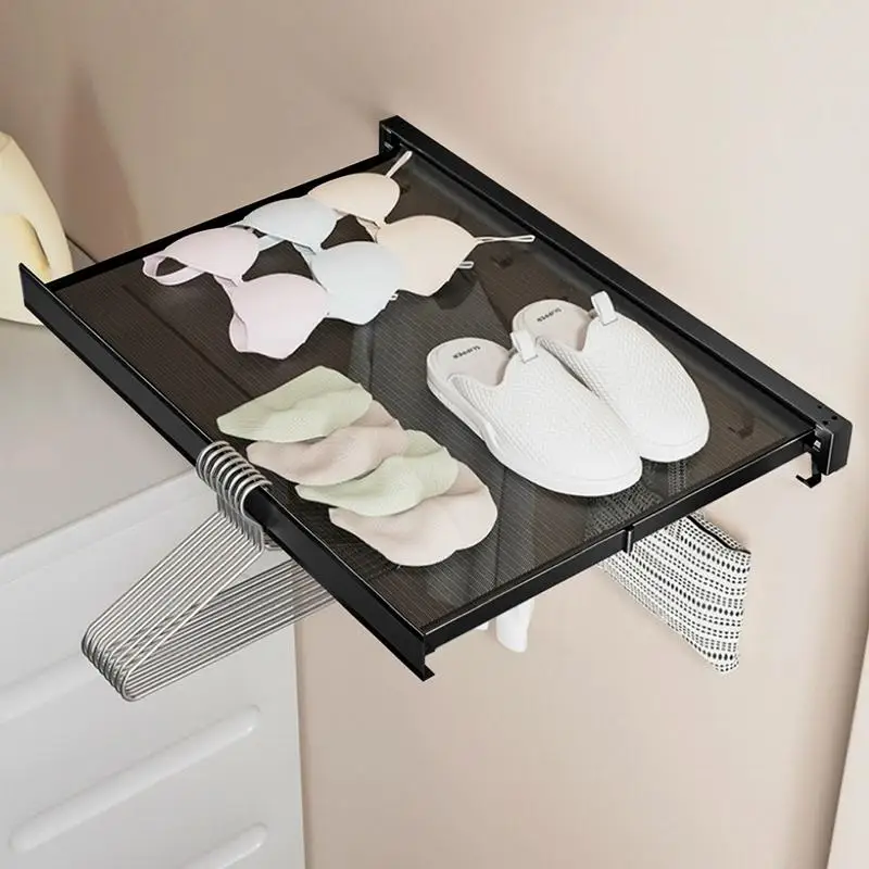 

Laundry Drying Rack Retractable Space Saving Thicken Aluminum Clothes Hanger Rack for Bathroom Closet Laundry Room home supplies