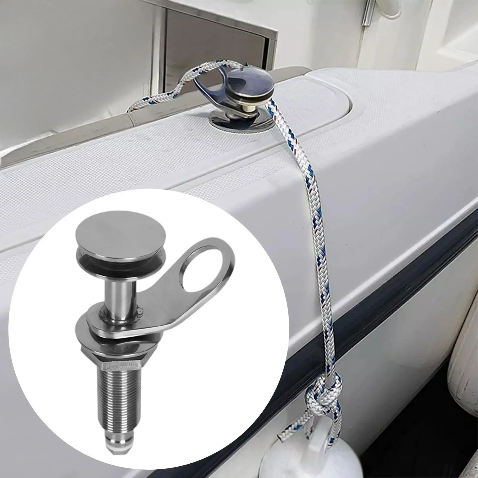 

Retractable Fender Cleat Fender Lock Marine Grade Length 11.7cm Dismountable for Boat Ship Accessory Simple Installation