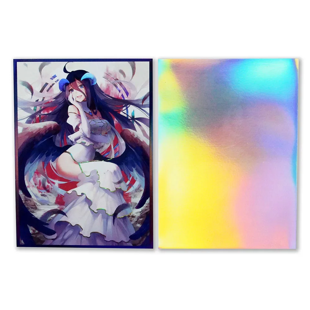 60pcs 67x 92mm (Overlord ) Holographic  Trading Cards for MTG/DTCG/PTCG/PKM Art Anime Printing Card Sleeves Protectors