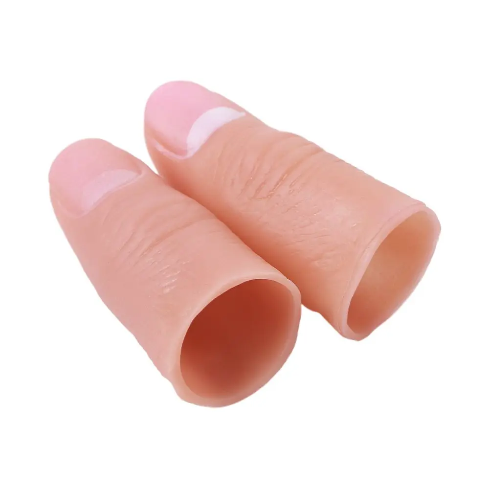 ของเล่น Close-Up Street Trick Magic Props ปลอม Thumb Tip Magic Tip Fingers Thumb Tip Magic Tricks Finger Trick Props นิ้วปลอม