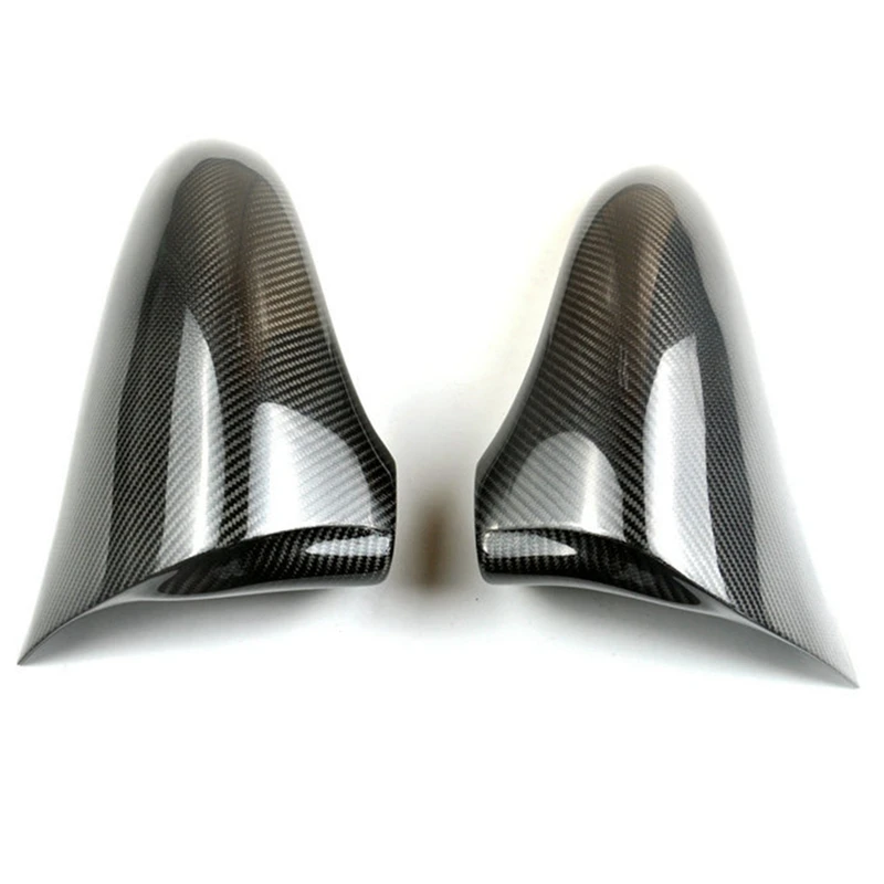 Car Rear Mirror Covers Horn Style Carbon Fiber Glossy Black Wing For Lexus Is GS ES RC RCF Right Rudder