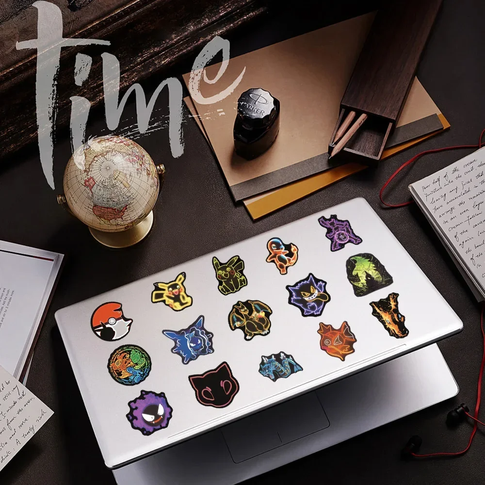 100pcs Neon  Pokémon  Stickers Waterproof DIY Decals for Laptop Phone Luggage Skateboard Scrapbook Water Bottle Decor view 5