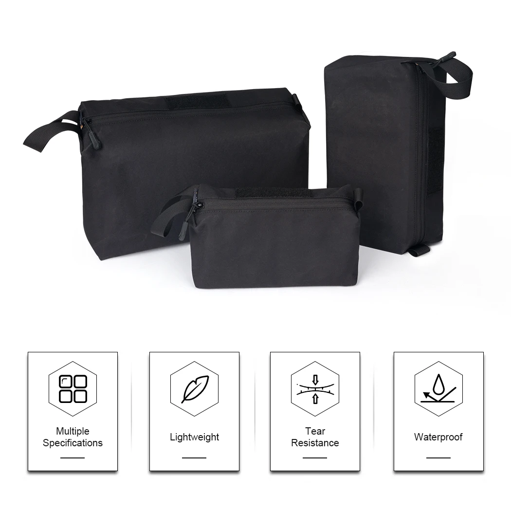 IDOGEAR Bolsa de accesorios tácticos 3PCS Bolsa EDC con cremallera Bolsa de almacenamiento de herramientas administrador 35102