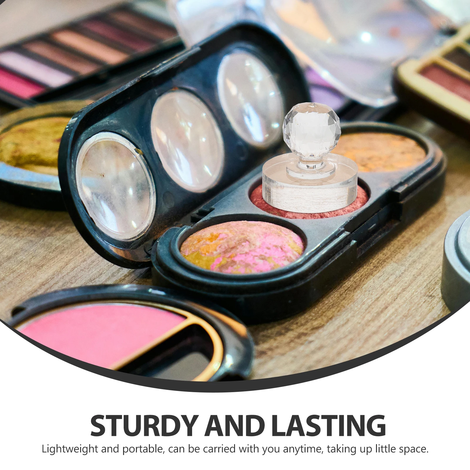 ظلال العيون الضغط الختام مستديرة الاكريليك مستحضرات التجميل الضغط ختم أداة لوحة إصلاح المدمجة أحمر الخدود تمييز DIY ماكياج #3