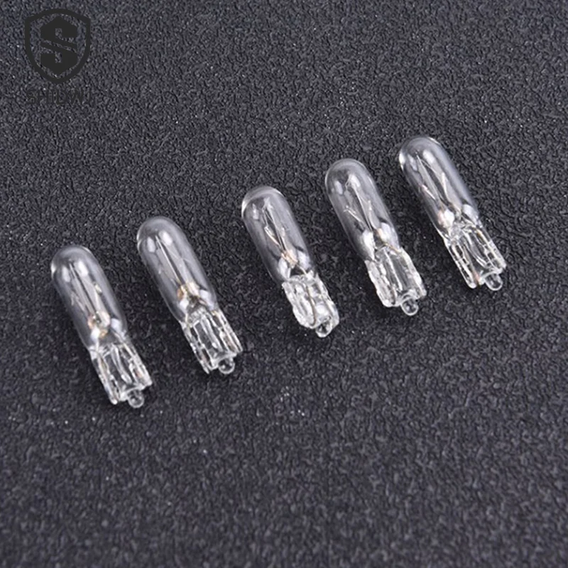 20Pcs T5 2W Halogen Lamp Bulb 12V Car Instrument Lights Dashboard Bulb Auto Interior Warnning Indicator Light Accessories