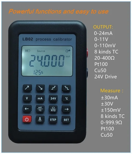 LB02 4-20mA/0-10V/mV Res Current Voltage Signal Generator Source Calibrator 24V