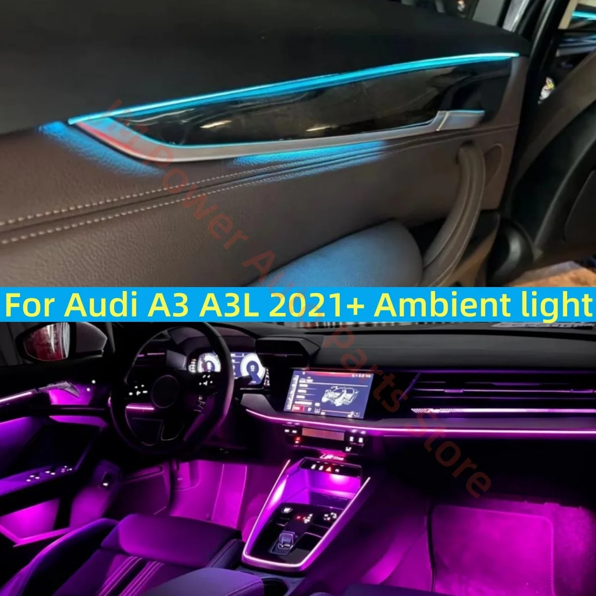 LED Ambient Light For Audi A3 A3L 2021+ Atmosphere Lamp Car interior lighting Upgrade car accessories Screen & APP control new