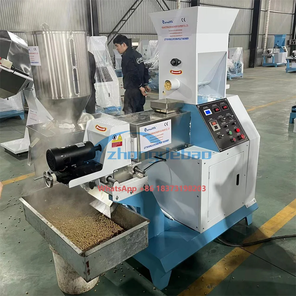 Small Scale Dog and Pet Food Production Line Fish Feed Extruder Machine for Farm Use