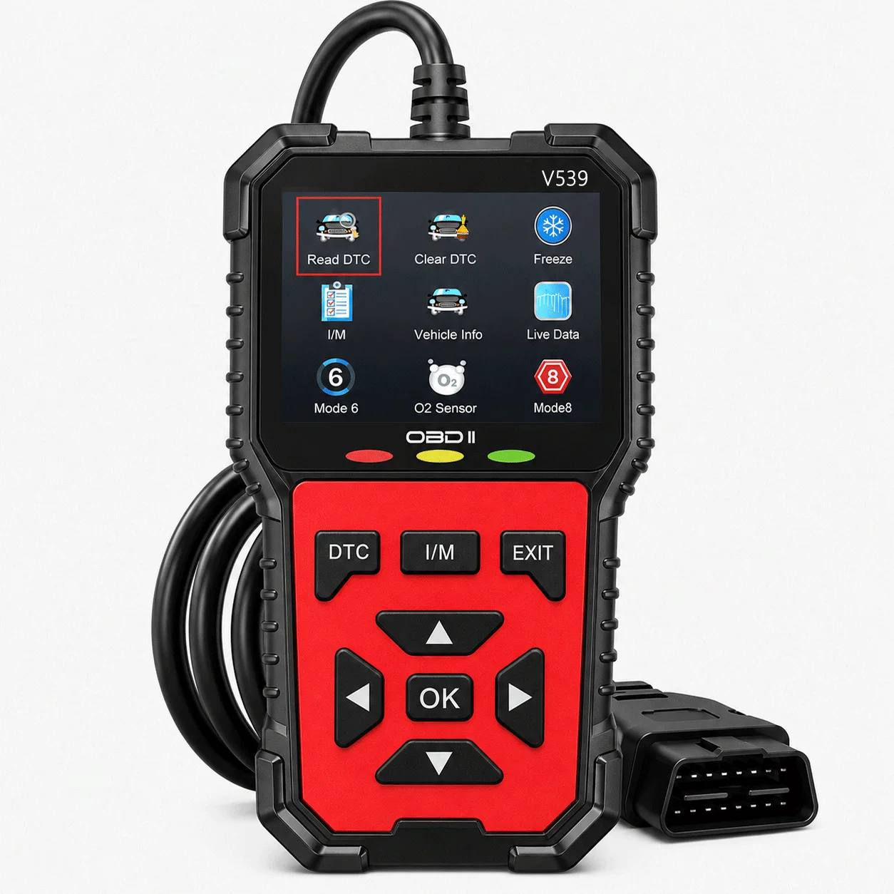 Professional OBD2 Scanner, Silicone Button Vehicle Diagnostic Code Reader, Engine Fault Code Scanner & Clear TooL