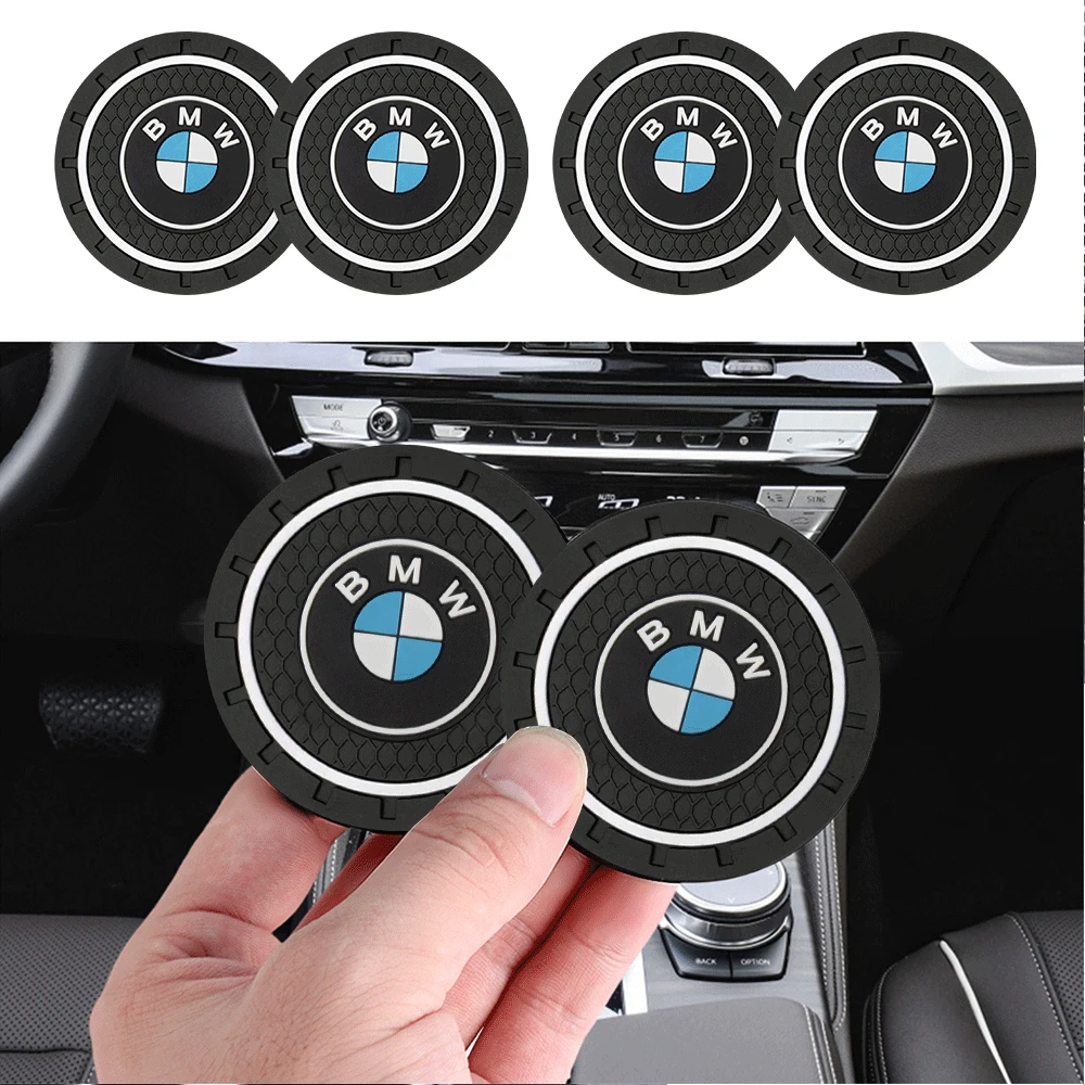 2PCS Silicone Car Auto Water Cup Holder Anti Slip Mats Non Slip Coasters Pads For BMW E46 E90 E60 F10 F30 E39 E36 F20 E87 G30