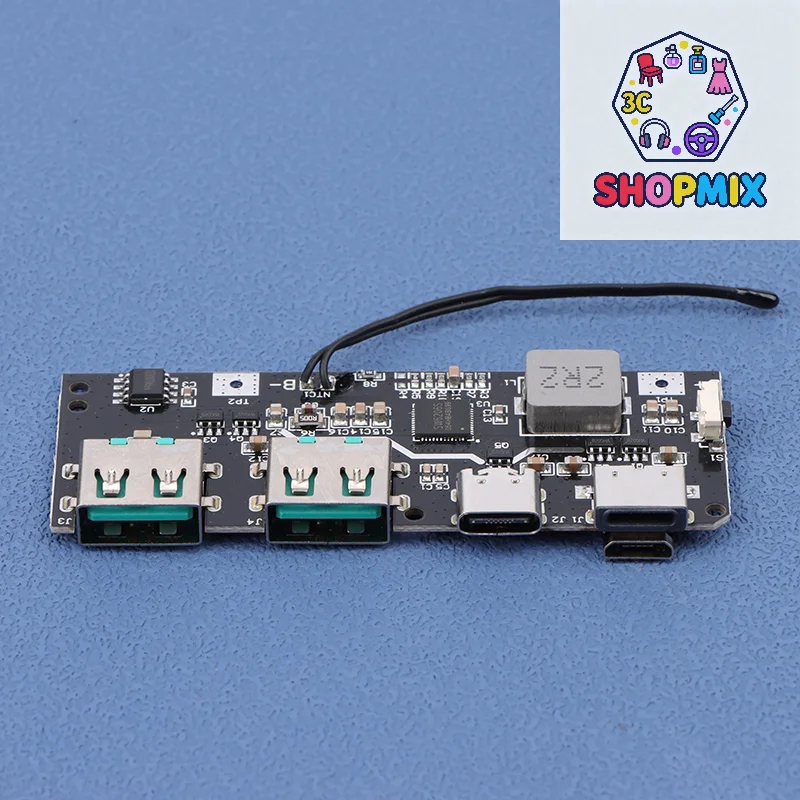 

QC4.0 QC3.0 LED Dual USB 5 В 4,5 А 22,5 Вт Micro/Type-C USB Мобильный внешний аккумулятор 18650 Модуль зарядки Защита от температуры