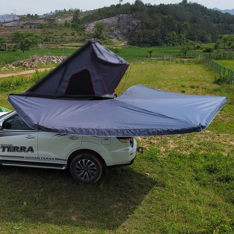 

270 degrees boneless fan-shaped side tent, car shading, rainproof shed, self-driving tour, side canopy folding