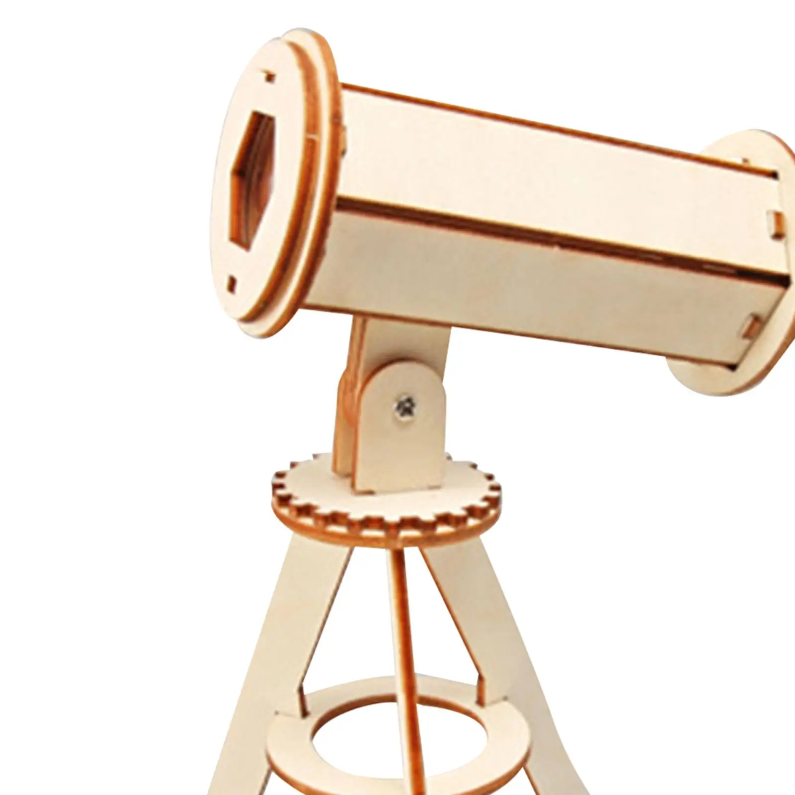Kids Science Toys Wooden Telescope Model STEM Learning Educational Assembly Puzzle for Children Astronomy Craft Gift