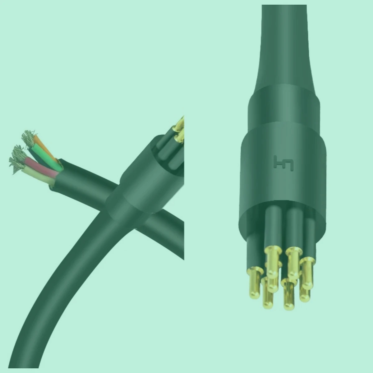 

MCIL8M 8 Pin Micro Circular Pluggable Inline Connector Wet-Con Subsea Underwater Cable Connector for Ocean Seismic Systems
