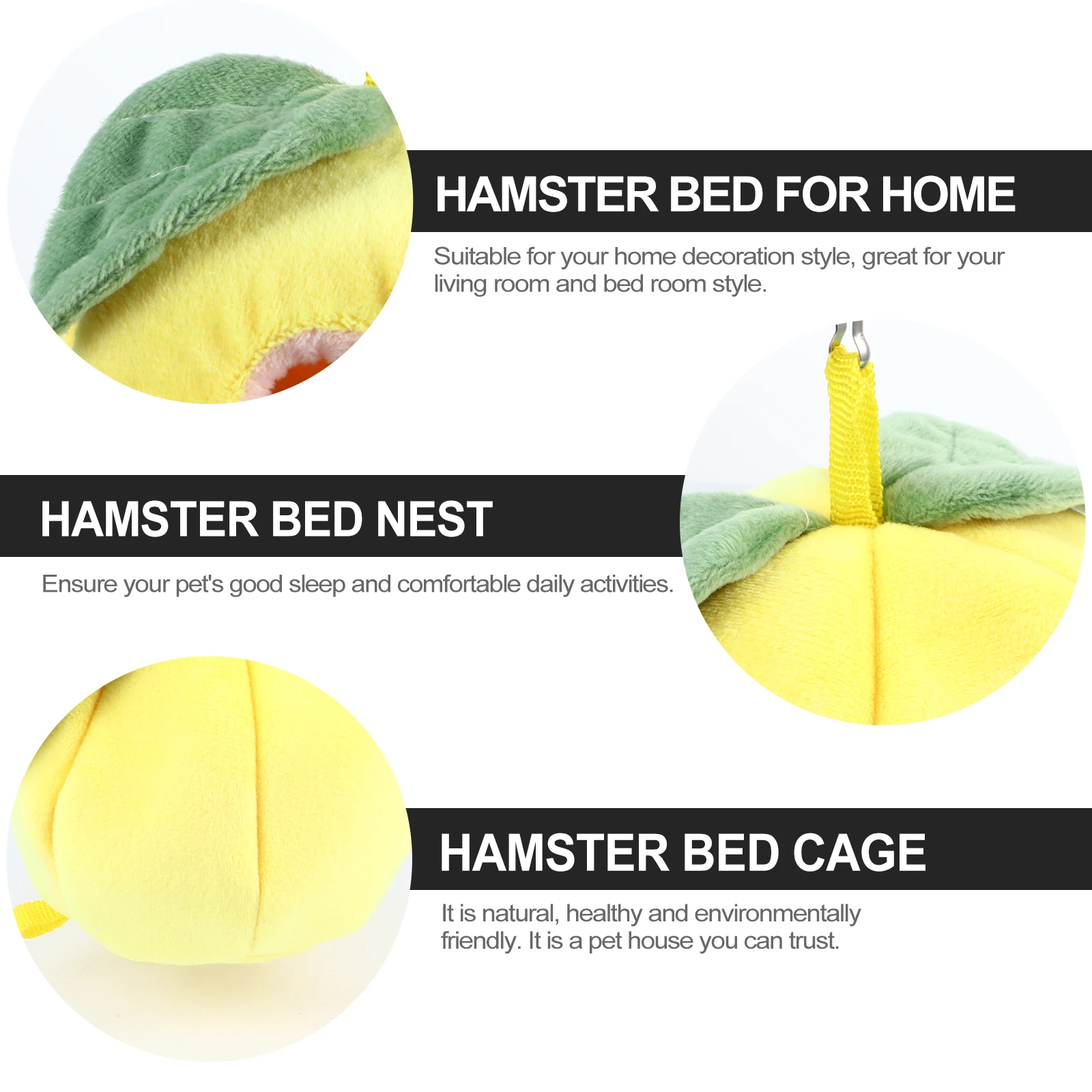 

Fruit Design Warm Cotton Hamster Nest Soft Sleeping Bed Healthy Natural Hamster for Home Bedroom Winter Bedding