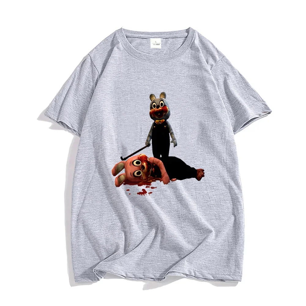 Robbiee The Rabbit Tshirts MEN Streetwear Hot Game Horror T Shirts 100% Cotton High Quality T-shirts Sense of Design Soft O-neck