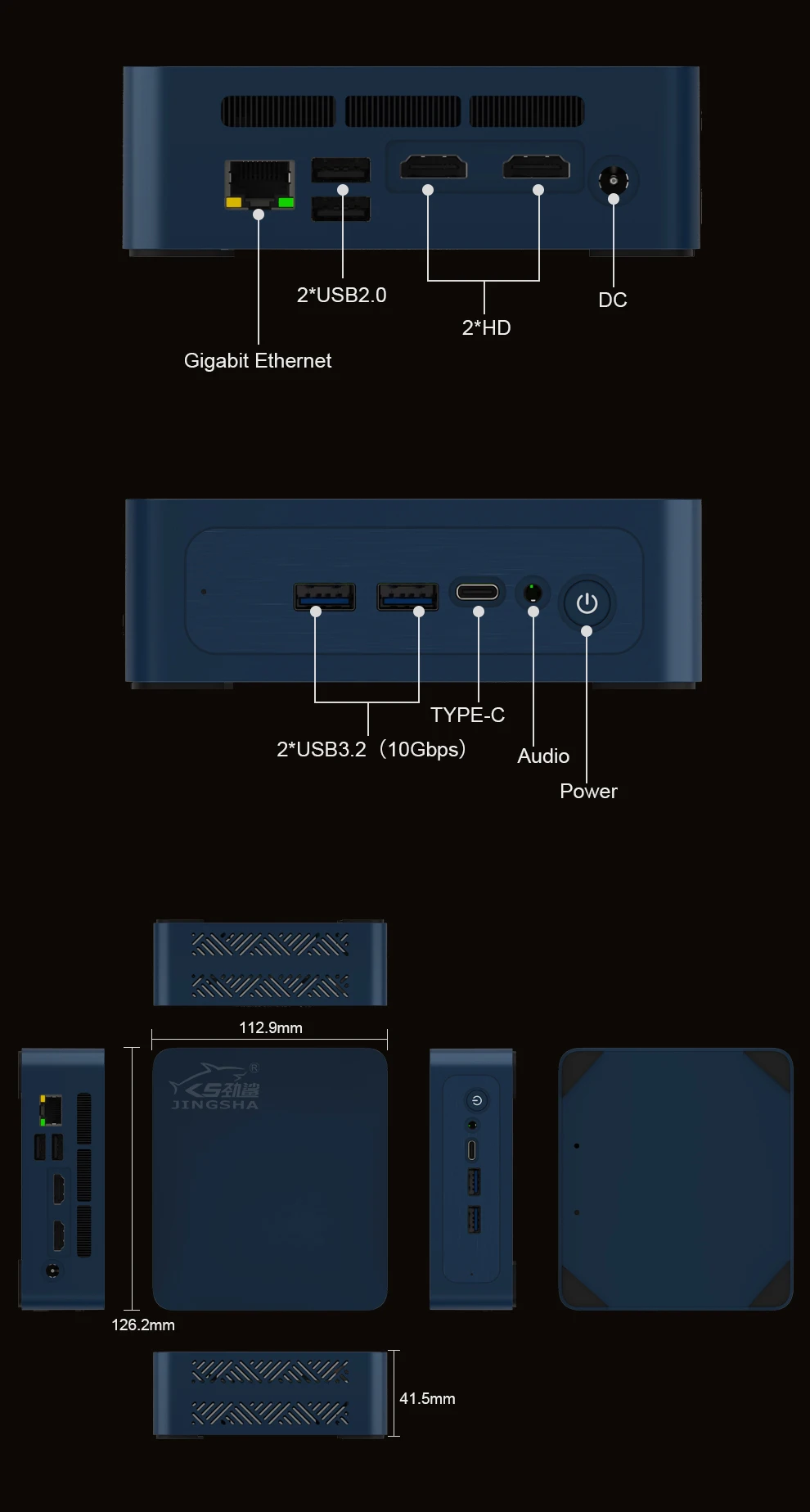 Imagem -06 - Jingsha Mini pc Windows 11 Pro i3 Intel 12th Ddr4 16 32gb Ram 128 256 512gb Rom Wifi Bt5.2 Computador Desktop Mini pc Trabalho