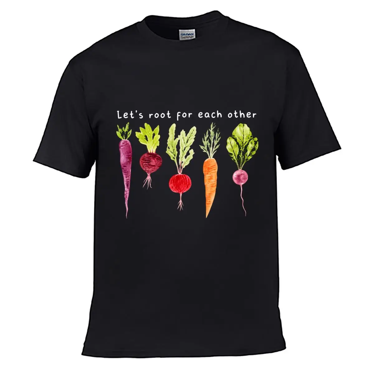 Lets Root For Each Other Vegetable Garden Radish Beet Carrot Men Summer T-shirt Top
