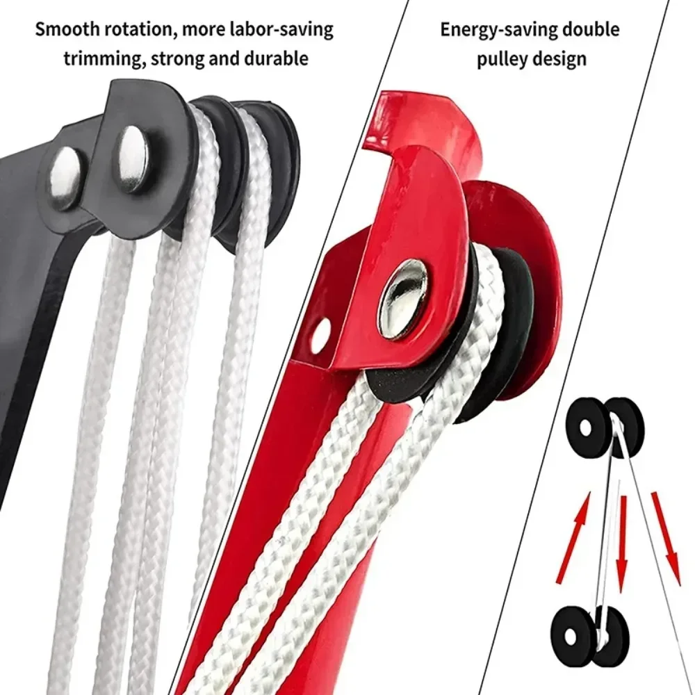 High Altitude Three Pulley Pruning Scissors Tree Pruner Branches Cutter Garden Shears Saw Fruit Pick Cutting Tools Without Rod