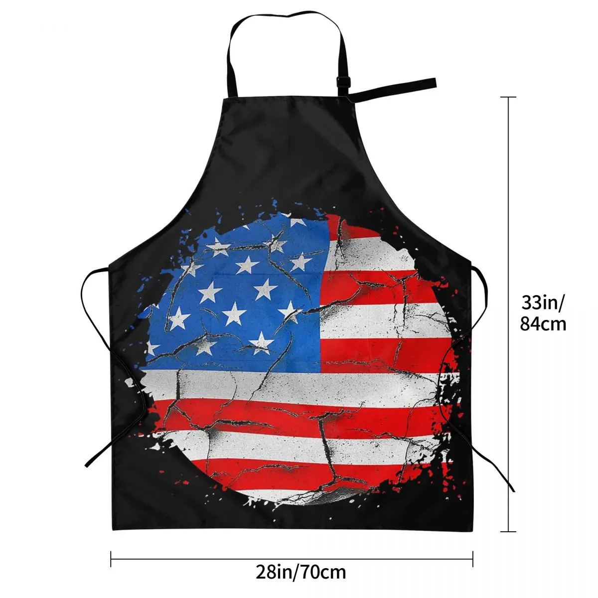 الولايات المتحدة الأمريكية أمريكا العلم الأمريكي المئزر الشيف الطبخ الخبز Tablier مريلة مقاومة للماء تنظيف المطبخ بينافور للنساء الرجال البستنة #3
