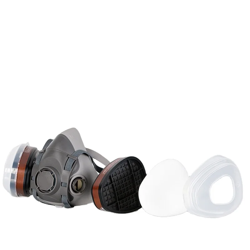 Protección respiratoria Máscara de gas de media cara con filtro doble autorrespirable
